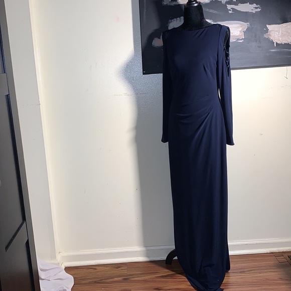 RALPH LAUREN LONG SLEEVE GOWN - Picture 7 of 12